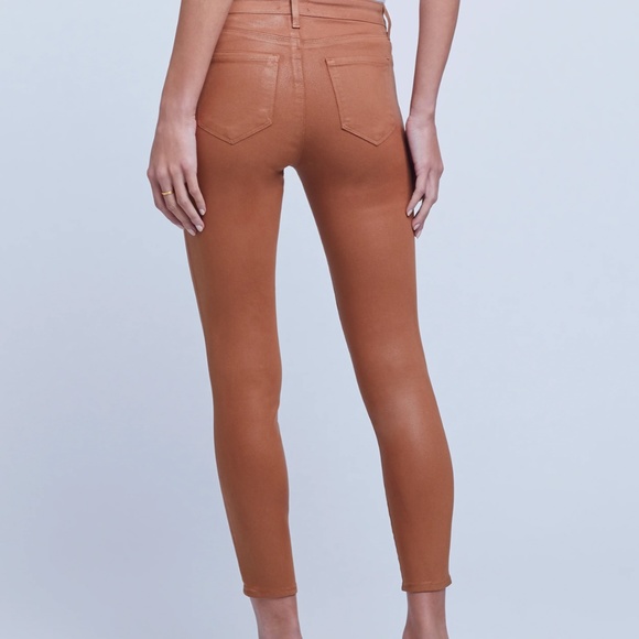 L'AGENCE Margo High Wasted Mocha Brown Coated‎ Jeans, 28 NWOT - Picture 14 of 16